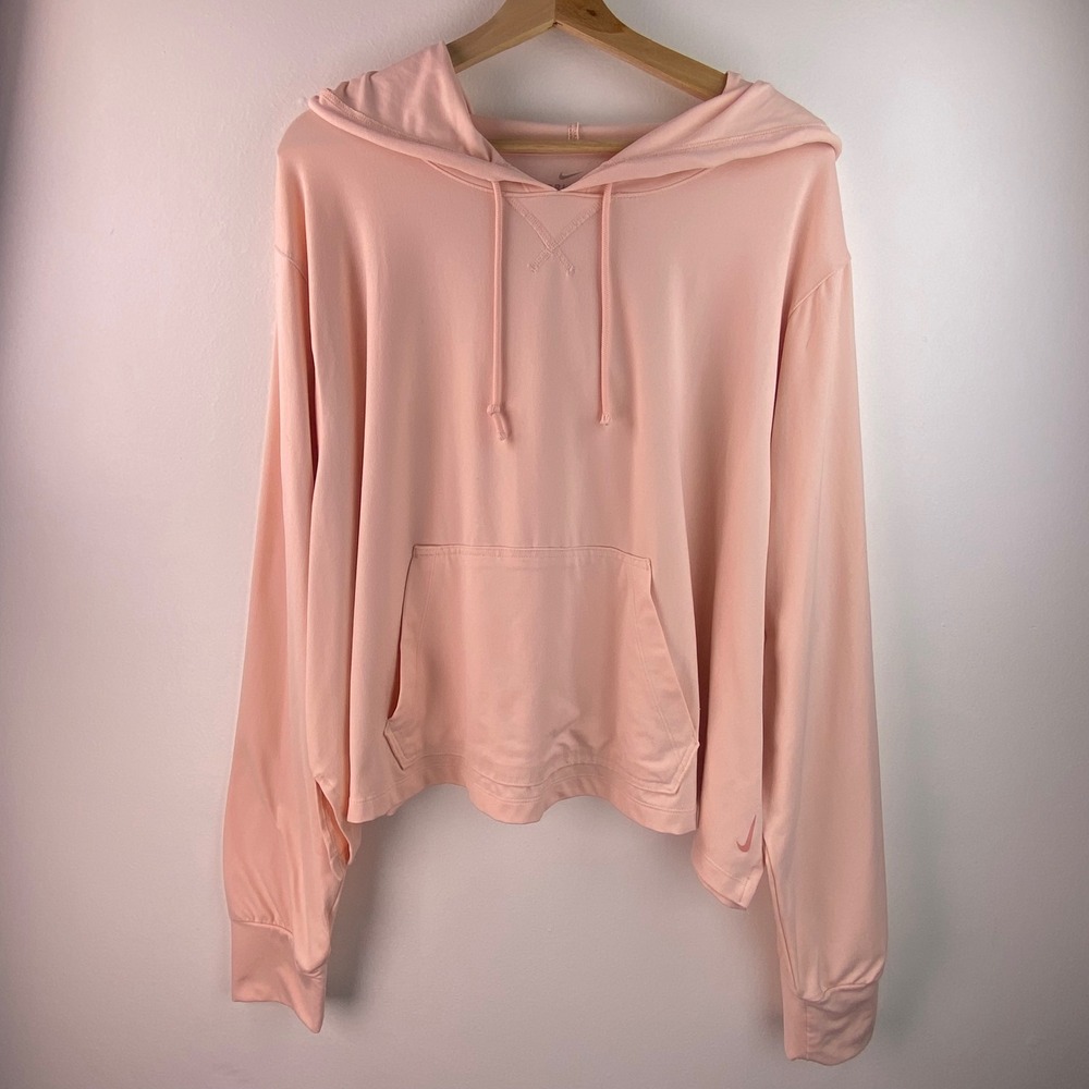 Nike Yoga Luxe Hoodie Womens 3X Pink Pullover Athleisure Pastel Cozecore Sporty